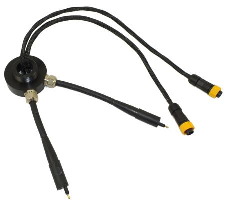 The Double Connector Adapter is used to power divers' heating clothing from two batteries
